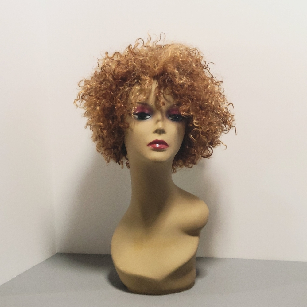 Shake-N-Go Wavy/Curly Brown Wig with Natural Texture